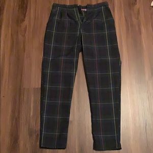 Green plaid pants